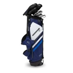 Left Hand TS5-51 7 Club Stand Set Graphite, Navy/White Bag -Golf Equipment 10160 AltA