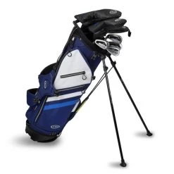 Left Hand TS5-51 7 Club Stand Set Graphite, Navy/White Bag