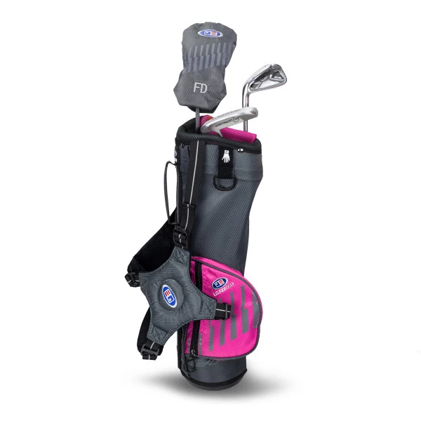 Left Hand UL39-s 3 Club Carry Set, Grey/Pink Bag 1 Left Hand UL39-s 3 Club Carry Set, Grey/Pink Bag
