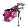 Left Hand UL42-s 4 Club Stand Set, Pink/White Bag