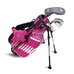 Left Hand UL42-s 4 Club Stand Set, Pink/White Bag