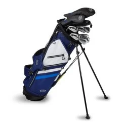 Left Hand TS5-63 10 Club Stand Set Combo, Navy/White Bag