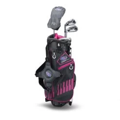 Left Hand UL45-s 4 Club Stand Set, Grey/Pink Bag