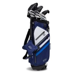 Right Hand TS5-66 10 Club Stand Set Combo, Navy/White Bag -Golf Equipment 18102 AltA