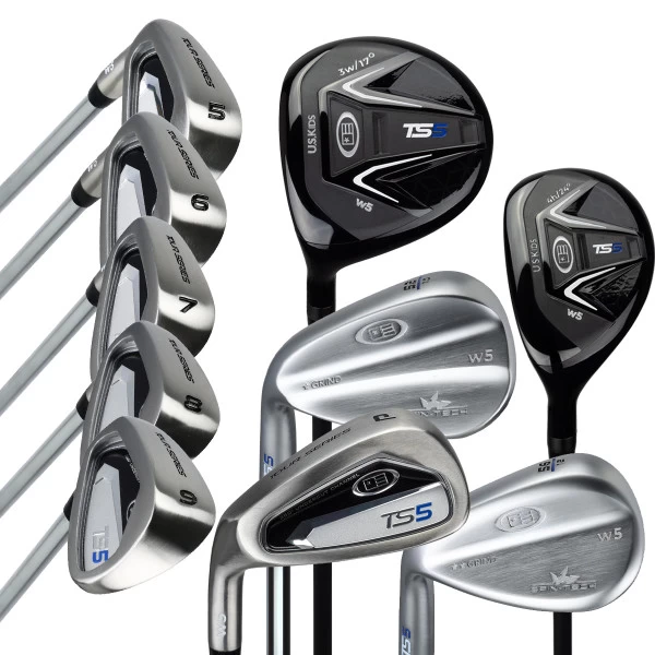 Left Hand TS5-66 10 Club Hybrid Iron Set Combo Shafts 1 Left Hand TS5-66 10 Club Hybrid Iron Set Combo Shafts