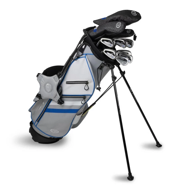 Left Hand TS5-66 10 Club Stand Set Graphite, Silver/White/Blue Bag 1 Left Hand TS5-66 10 Club Stand Set Graphite, Silver/White/Blue Bag
