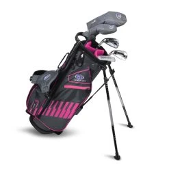 Left Hand UL51-s 5 Club Stand Set, Black/Pink Bag