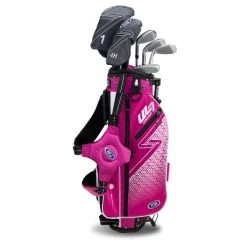 Left Hand UL7-45 6 Club Stand Set, Pink/White -Golf Equipment 22106 AltA