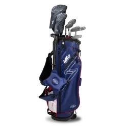 Left Hand UL7-57 7 Club Stand Set, Navy/Red -Golf Equipment 26105 AltA