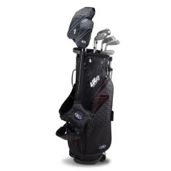 Left Hand UL7-60 7 Club Stand Set, Black/Maroon -Golf Equipment 27104 AltA