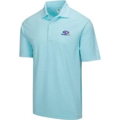 USKG Mens Micro Stripe Polo, Aqua Stream