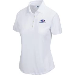 USKG Womens Solid ML75 Polo, Classic White
