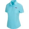 USKG Womens Solid ML75 Polo, Aqua Air
