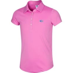 Oval Womens Solid ML75 Polo, Magenta