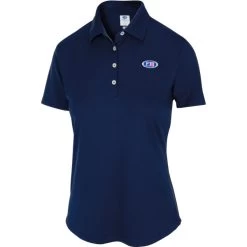 Oval Womens Solid ML75 Polo, Deep Navy