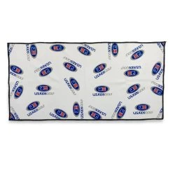 USKG Multi Logo Microfiber Towel -Golf Equipment 42448P White