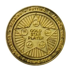 Level 5 Gold Star Player Coin -Golf Equipment 46360 AltA