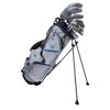 Right Hand ULW-60 AV2 10 Club Stand Bag Set, All Graphite, Silver/Blue Bag