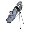 Right Hand ULW-63 AV2 10 Club Stand Bag Set, All Graphite, Silver/Blue Bag