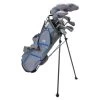 Right Hand ULW-63 AV2 10 Club Stand Bag Set, All Graphite, Grey/Blue Bag