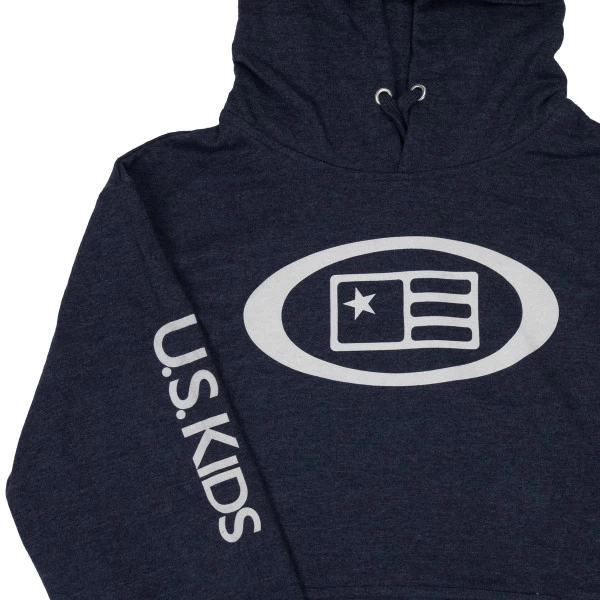 U.S. Kids Hoodie, Navy 2 U.S. Kids Hoodie, Navy - Image 2
